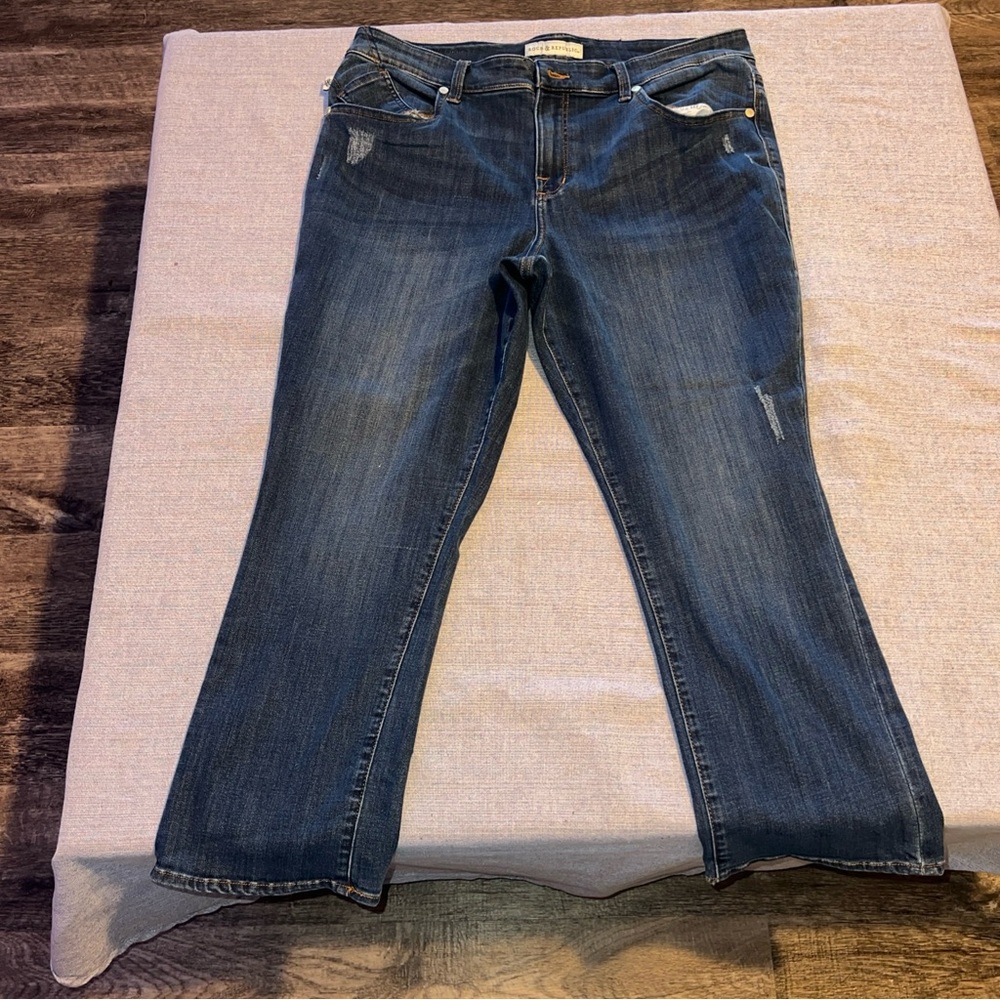 Rock & Republic Kendall Jeans Womens Size 20W Flap Pockets Inseam 27.5